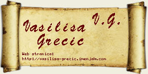 Vasilisa Grečić vizit kartica